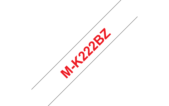 Brother M-K222 Schriftband – rot auf weiß