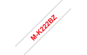 Original Brother MK222BZ merketape – rød på hvit, 9 mm bred