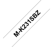 Brother M-K231S Schriftband – schwarz auf weiß