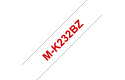 Genuine Brother M-K232BZ Labelling Tape Cassette – Red on White, 12mm wide