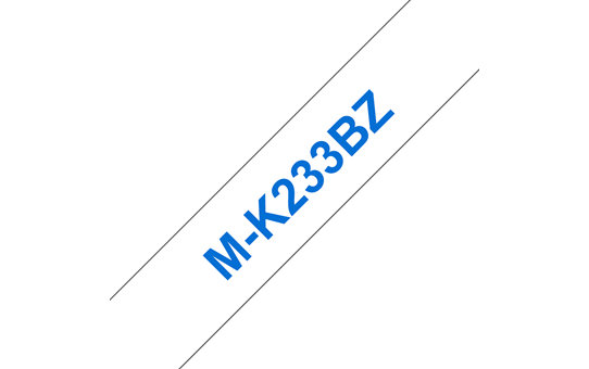 Original M-K233BZ Schriftbandkassette von Brother – Blau auf Weiß, 12 mm breit