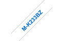 Original Brother MK233BZ merketape – blå på hvit, 12 mm bred