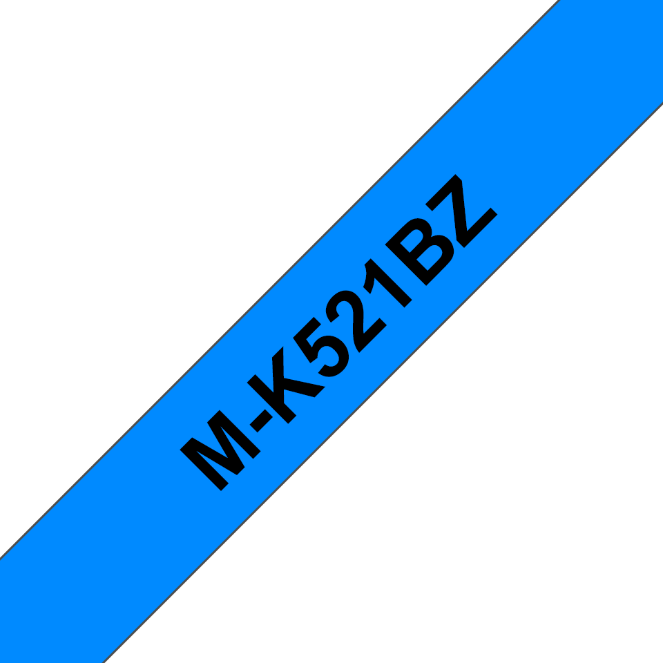 Original Brother MK521BZ tape – sort på blå, 9 mm bred