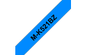 Genuine Brother M-K521BZ Labelling Tape Cassette – Black on Blue, 9mm wide