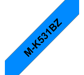 Brother M-K531 Schriftband – schwarz auf blau