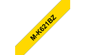 Cassette à ruban pour étiqueteuse M-K621BZ Brother originale – Noir sur jaune, 9 mm de large
