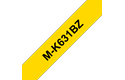 Cassette à ruban pour étiqueteuse M-K631BZ Brother originale – Noir sur jaune, 12 mm de large