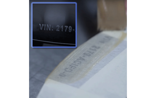 Cassette à ruban pochoir pour étiqueteuse STe-141 Brother originale – Noir, 18 mm de large 3