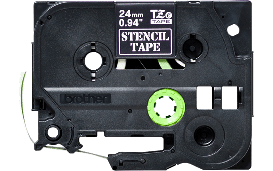 Cassette à ruban pochoir pour étiqueteuse STe-151 Brother original – Noir, 24 mm de large 2