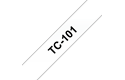 Cassette à ruban pour étiqueteuse TC-101 Brother originale – Noir sur transparent, 12 mm de large