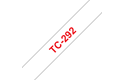 Brother original TC292 etikettape – röd på vit, 9 mm 