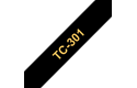 Оригинална касета Brother TC301, златист текст на черна лента, ширина – 12mm