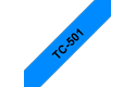 Eredeti Brother TC501 szalagkazetta - kék alapon fekete, 12 mm széles