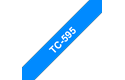 Originele Brother TC-595 label tapecassette – wit op blauw, breedte 9 mm