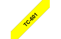 Eredeti Brother TC601 szalagkazetta - sárga alapon fekete, 12 mm széles