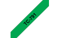 Eredeti Brother TC791 szalagkazetta - zöld alapon fekete, 9 mm széles
