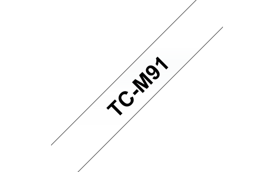 Brother TCM91 átlátszó alapon fekete standard laminált ragasztószalag - 9 mm széles