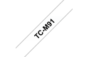 Brother TC-M91 sort på klar, lamineret tape – 9 mm bred