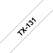 Oryginalna taśma do etykietowania Brother TX-131 – czarny nadruk na przezroczystym tle, szerokość 12mm