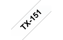 Original Brother TX151 merketape – sort på klar, 24 mm bred