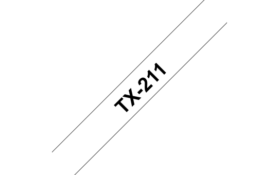 Originele Brother TX-211 label tapecassette – zwart op wit, breedte 6 mm