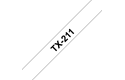 Cassette à ruban pour étiqueteuse TX-211 Brother originale – Noir sur blanc, 6 mm de large