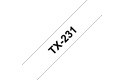 Brother TX-231 Schriftband – schwarz auf weiß