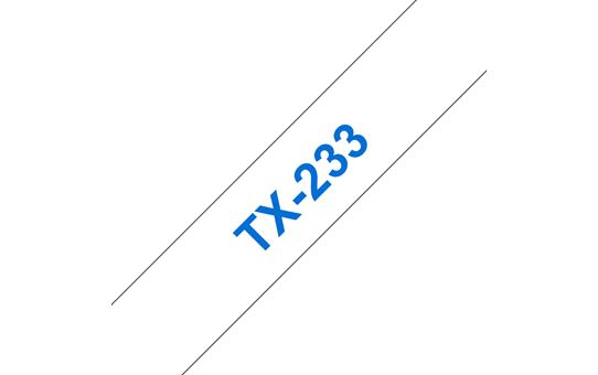 Brother TX-233 Nastro laminato - blu su bianco (12 mm)