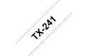 Genuine Brother TX-241 Labelling Tape Cassette – Black on White, 18mm wide 