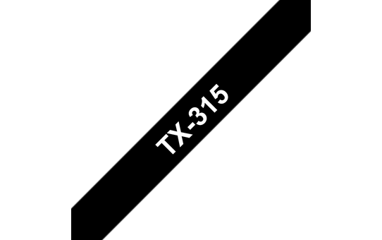 Cassette à ruban pour étiqueteuse TX-315 Brother originale – Blanc sur noir, 6 mm de large