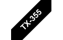 Originele Brother TX-355 label tapecassette – wit op zwart, breedte 24 mm