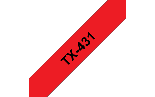 Cassette à ruban pour étiqueteuse TX-431 Brother originale – Noir sur rouge, 12 mm de large