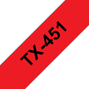 Oryginalna taśma do etykietowania TX-451 – czarny nadruk na czerwonym tle, szerokość 24mm