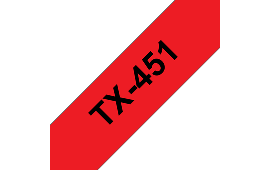 Cassette à ruban pour étiqueteuse TX-451 Brother originale – Noir sur rouge, 24 mm de large