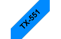 Cassette à ruban pour étiqueteuse TX-551 Brother originale – Noir sur bleu, 24 mm de large