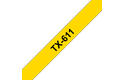 Cassette à ruban pour étiqueteuse TX-611 Brother originale – Noir sur jaune, 6 mm de large