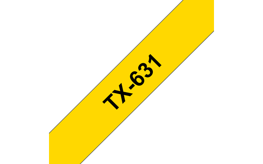 Cassette à ruban pour étiqueteuse TX-631 Brother originale – Noir sur jaune, 12 mm de large