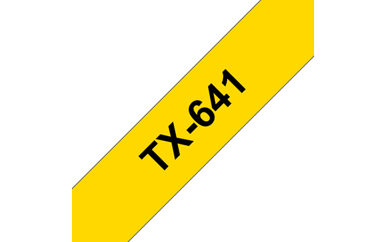 Cassette à ruban pour étiqueteuse TX-641 Brother originale – Noir sur jaune, 18 mm de large