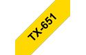 Nastro per etichettatura originale Brother P-touch TX-651 – Nero su giallo, 24 mm di larghezza