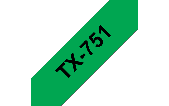 Cassette à ruban pour étiqueteuse TX-751 Brother originale – Noir sur vert, 24 mm de large