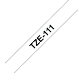 Brother TZe-111 Schriftband – schwarz auf transparent