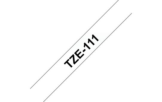 Brother TZe-111 Schriftband – schwarz auf transparent 2