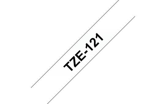 Brother TZe-121 Schriftband – schwarz auf transparent