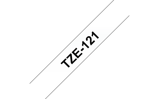 Brother TZe-121 Schriftband – schwarz auf transparent 2