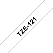 Originele Brother TZe-121 label tapecassette – zwart op transparant, breedte 9 mm