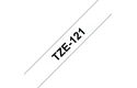 Original Brother TZe121 merketape – sort på klar, 9 mm bred