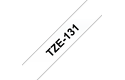Genuine Brother TZe-131 Labelling Tape – Black on Clear, 12mm wide