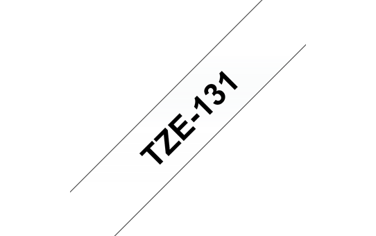Brother original TZe131 laminert merketape sort på klar, 12 mm bred