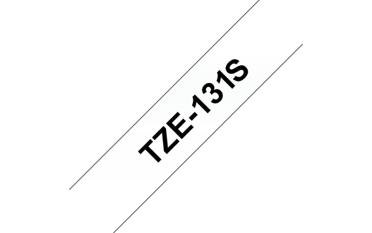 Oryginalna taśma Brother TZe-131S do drukarek etykiet – czarny nadruk na przezroczytym tle, 12 mm szerokości