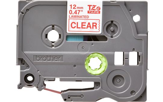 Cassette à ruban pour étiqueteuse TZe-132 Brother originale – Rouge sur transparent, 12 mm de large 2